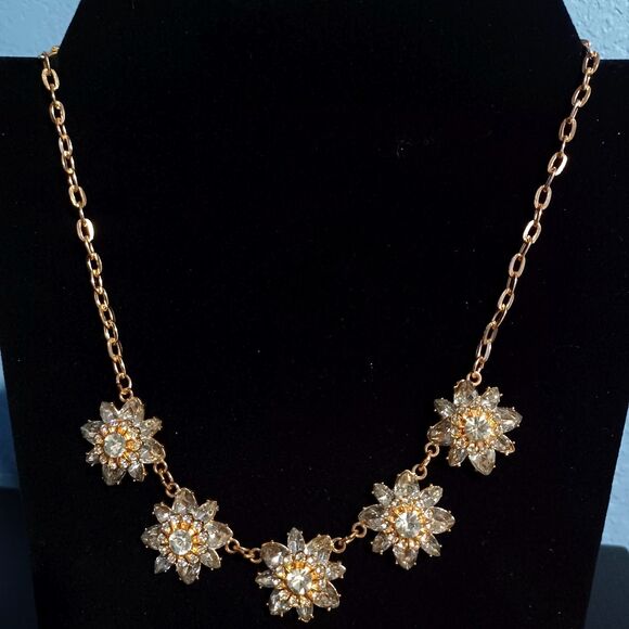 CHLOE & ISABEL Gold-Toned Floral Crystal & Rhinestone Necklace, 16" - Picture 1 of 3